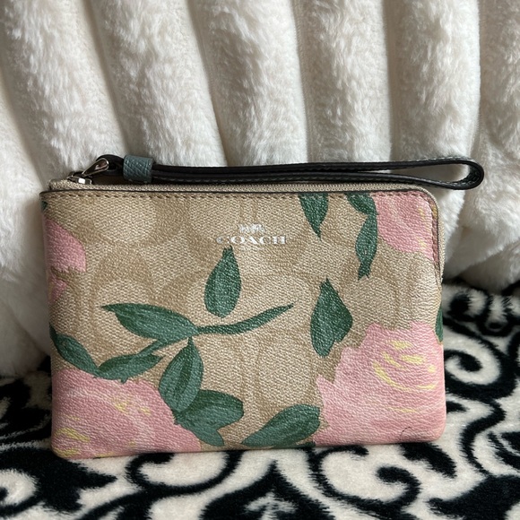 Coach Taylor Tote Camo Rose Pink matching wristlet dust bag & Luggage Tag 31206 - Picture 4 of 6